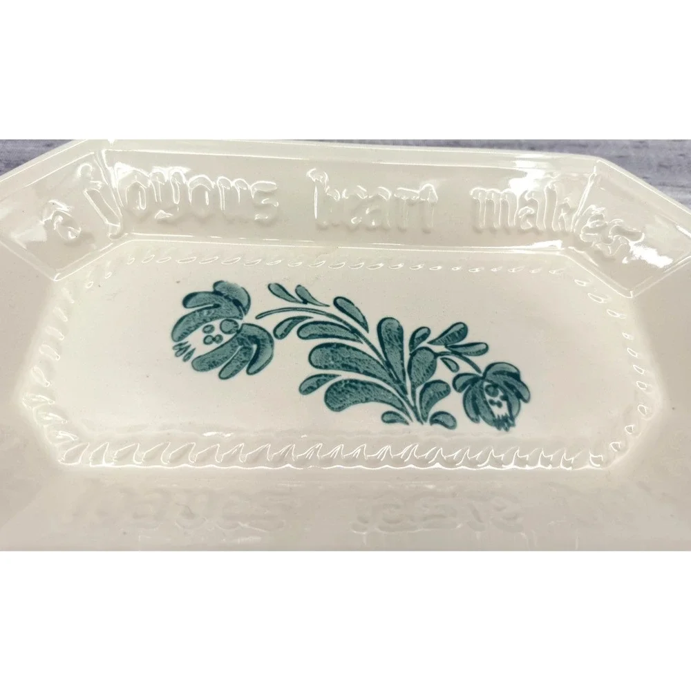 VINTAGE‎ PFALTZGRAFF YORKTOWNE GREEN BREAD PLATTER - 12.25